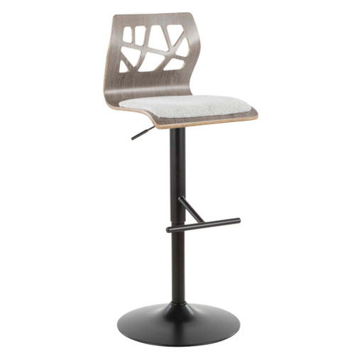 Folia - Adjustable Barstool - Light Gray Wood