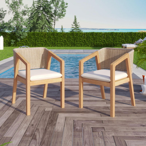 Patio Dining Chair (Set of 2) - Light Teak