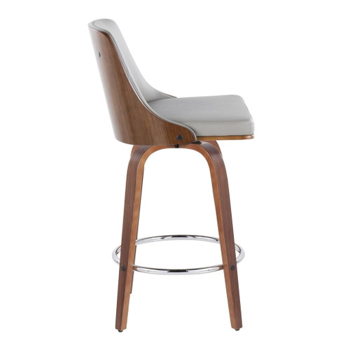 Gianna - 26" Fixed-Height Counter Stool (Set of 2) - Light Gray