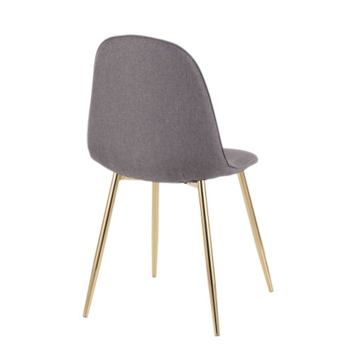 Pebble - Contemporary Chair (Set of 2) - Gold Steel