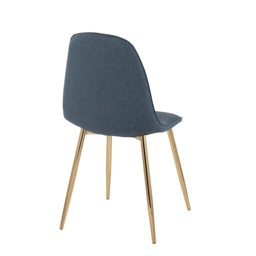 Pebble - Contemporary Chair (Set of 2) - Gold Steel
