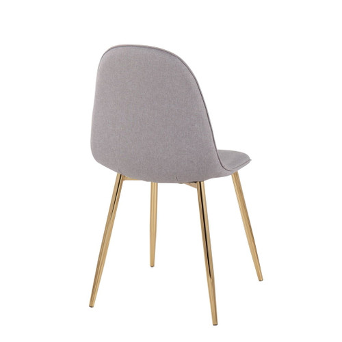 Pebble - Contemporary Chair (Set of 2) - Gold Steel