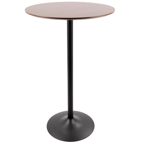 Pebble - Table Adjusts From Dining To Bar - Walnut And Black
