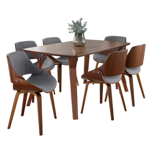 Folia - Fabrizzi 7 Piece Dining Set - Dark Gray