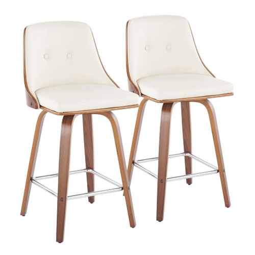 Gianna - 26" Fixed-Height Counter Stool (Set of 2) - Cream