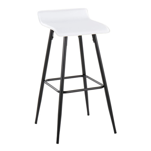 Ale - 30" Fixed-Height Barstool (Set of 2) - White