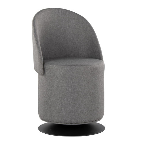 Finch - Contemporary Chair - Black Metal And Gray Fabric