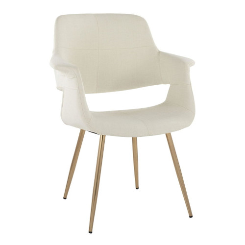 Vintage Flair - Chair (Set of 2) - Beige And Gold