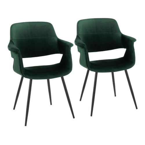 Vintage Flair - Chair (Set of 2) - Black And Green