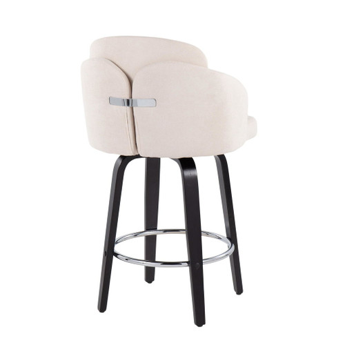 Dahlia - Contemporary Counter Stool (Set of 2) - Black Wood