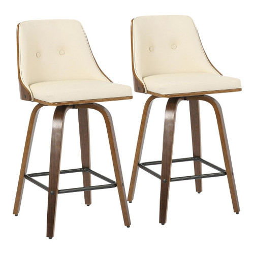 Gianna - Counter Stool (Set of 2) - Walnut Frame