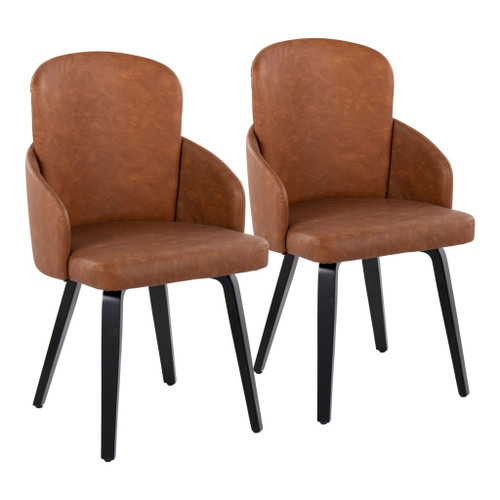 Dahlia - Contemporary Dining Chair (Set of 2) - Black Wood