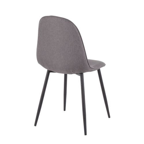 Pebble - Contemporary Chair (Set of 2) - Black Steel