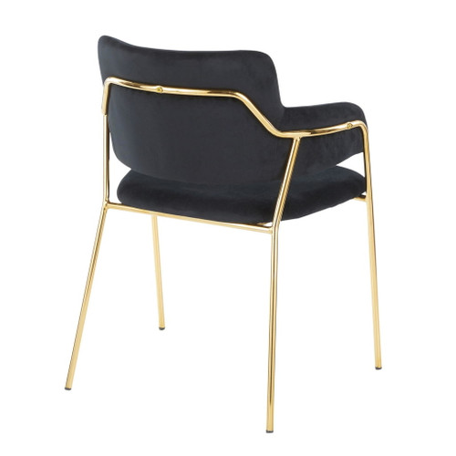 Napoli - Contemporary Chair (Set of 2) - Gold Metal