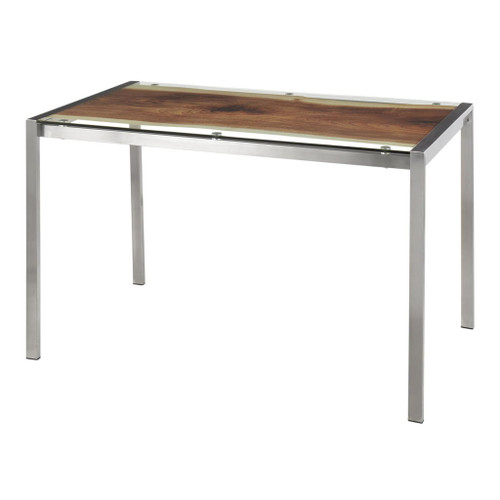 Live Edge - Contemporary Table - Printed Glass Top