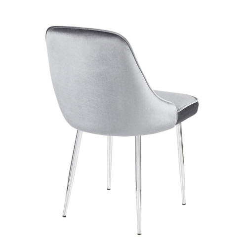 Marcel - Contemporary Dining Chair (Set of 2) - Chrome Frame