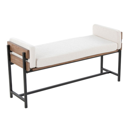 Kari - Farmhouse Bench - Brown Wood