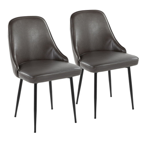 Marcel - Contemporary Dining Chair (Set of 2) - Black Frame
