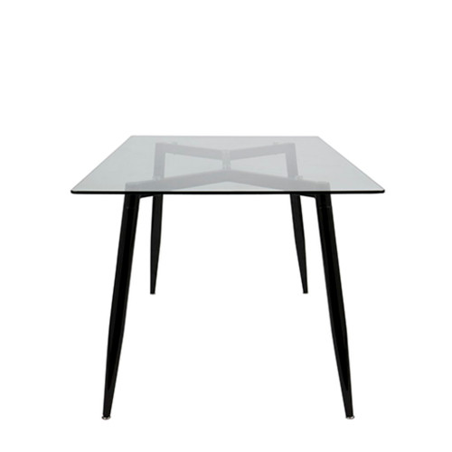 Clara - Dining Table - Black And Clear