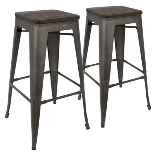 Oregon - Industrial Stackable Barstool (Set of 2)