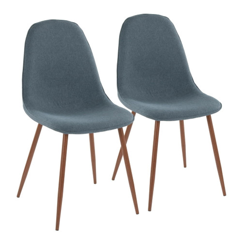 Pebble - Mid-Century Modern Dining / Accent Chair (Set of 2) - Walnut