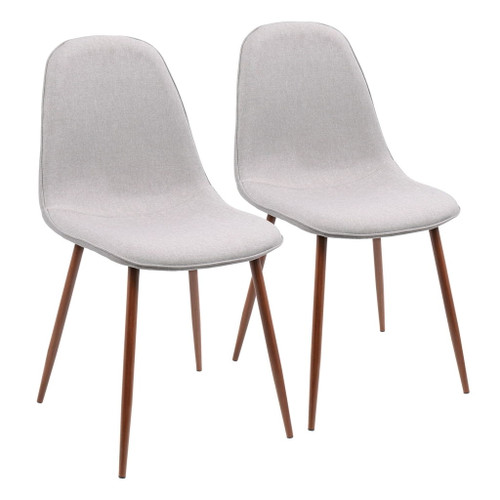 Pebble - Mid-Century Modern Dining / Accent Chair (Set of 2) - Walnut