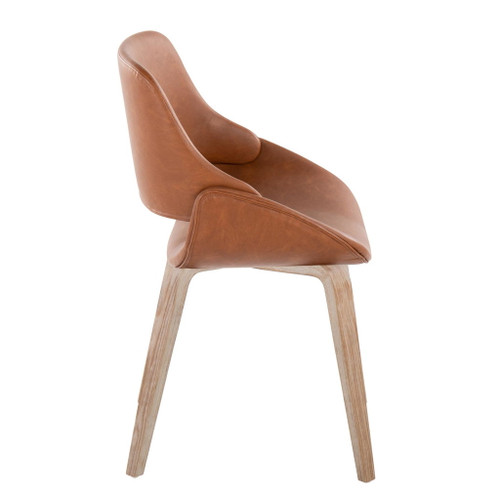 Fabrizzi - Mid-Century Modern Dining / Accent Chair (Set of 2) - Whitewash Wood