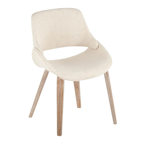 Fabrizzi - Mid-Century Modern Dining / Accent Chair (Set of 2) - Whitewash Wood