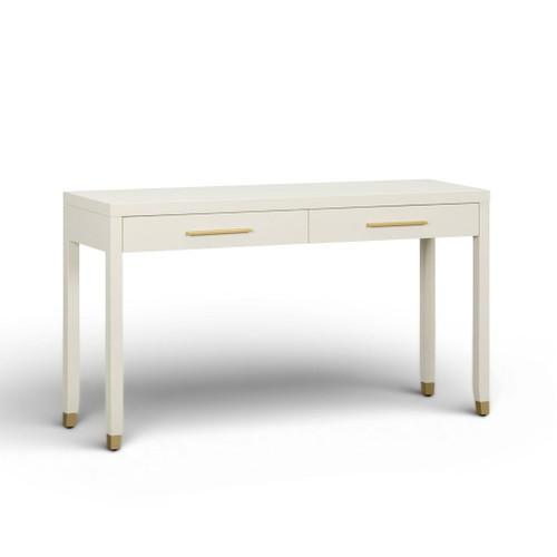 Dani - Faux Shagreen 2-Drawer Console Table - Cream