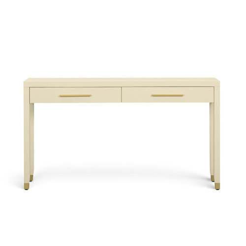 Dani - Faux Shagreen 2-Drawer Console Table - Cream