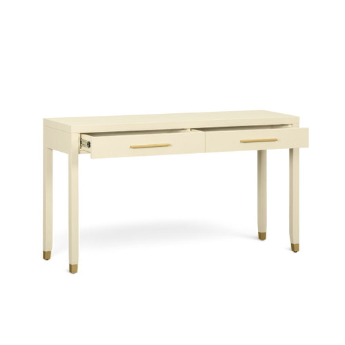 Dani - Faux Shagreen 2-Drawer Console Table - Cream