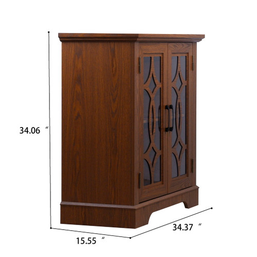 Spacious Sideboard With Adjustable Shelf Storage - Dark Oak