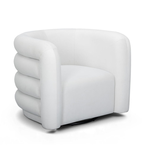 Curves - Velvet Swivel Accent Chair