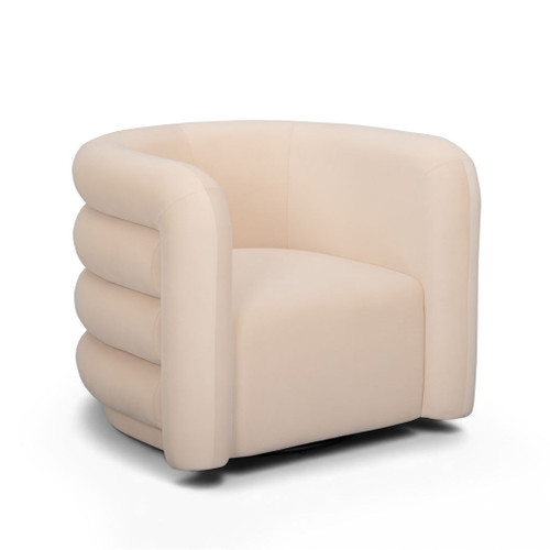 Curves - Velvet Swivel Accent Chair