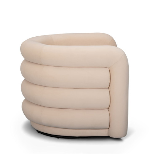 Curves - Velvet Swivel Accent Chair