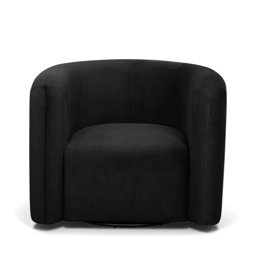 Curves - Velvet Swivel Accent Chair