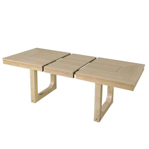 Farmhouse Wooden Kitchen Table With Removable Leaf