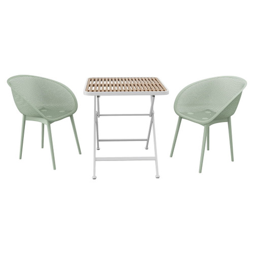 2 Pack Lounge Chair Set & Folding Square Table