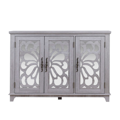 3 Door Mirrored Sideboard Cabinet With Adjustable Shelves