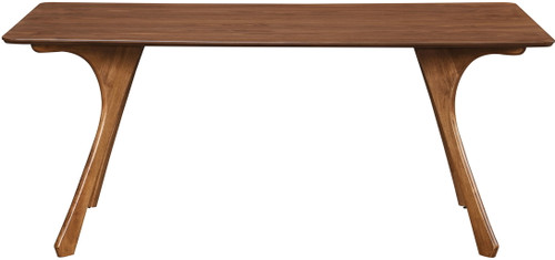 Glenwood - 71" Solid Wood And Walnut Veneer Dining Table - Brown