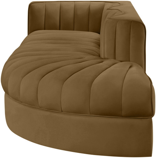 Rummi - Velvet Performance Fabric Upholstered 3 Piece Modular Sectional