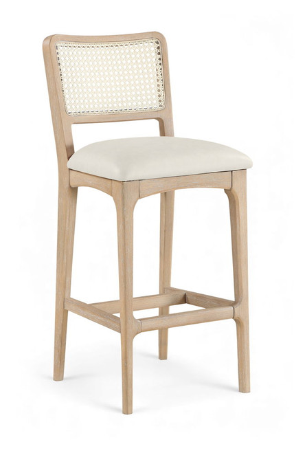 Atrium - Upholstered Bar Stool (Set of 2) - Brushed Natural Frame