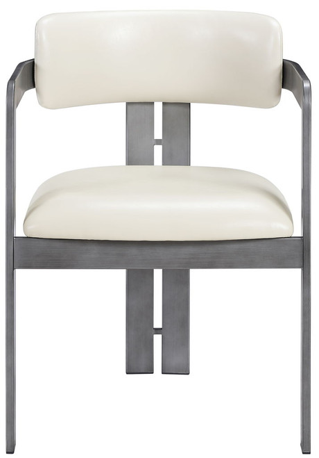 Aurum - Vegan Leather Upholstered Dining Chair With Gray Base (Set of 2)