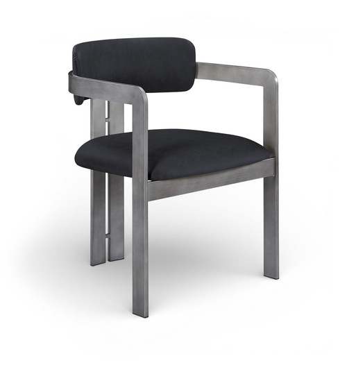 Aurum - Vegan Leather Upholstered Dining Chair With Gray Base (Set of 2)