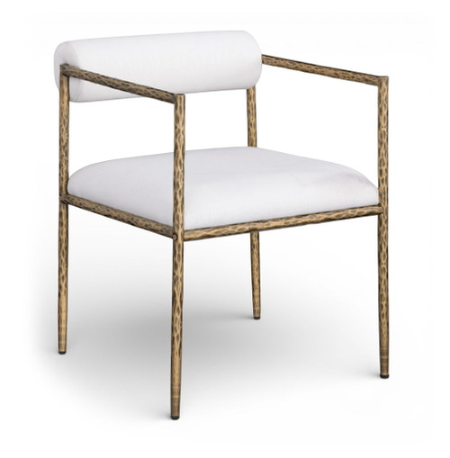 Axis - Linen Textured Cream Fabric Upholstered Dining Chair (Set of 2)