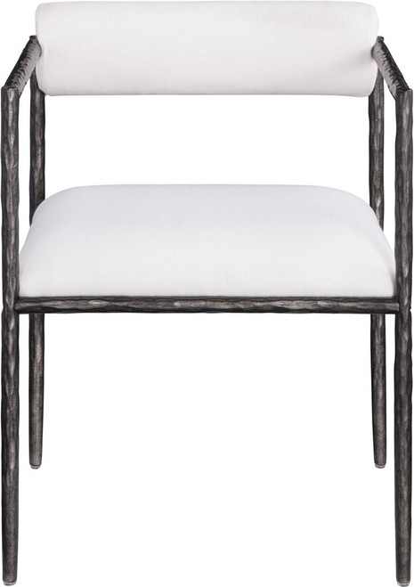 Axis - Linen Textured Cream Fabric Upholstered Dining Chair (Set of 2)