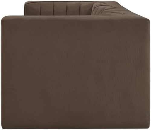 Rummi - Velvet Performance Fabric Upholstered 3 Piece Modular Sofa