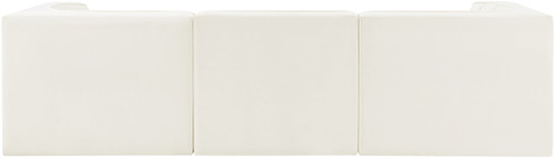 Rummi - Velvet Performance Fabric Upholstered 3 Piece Modular Sofa