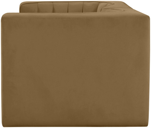 Rummi - Velvet Performance Fabric Upholstered 2 Piece Modular Loveseat