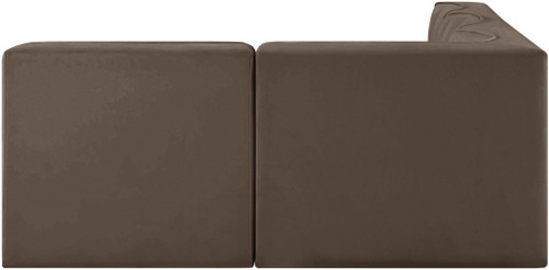 Rummi - Armless Velvet Performance Fabric Upholstered 4 Piece Modular Sectional